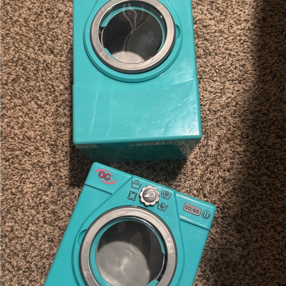 Teal Toy Washing Machine Set